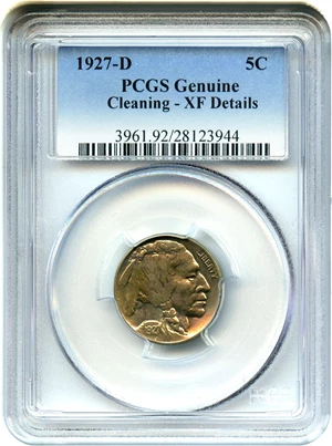 image for: 1927-D 5c PCGS Genuine XF Details, Cleaning - No Reserve!