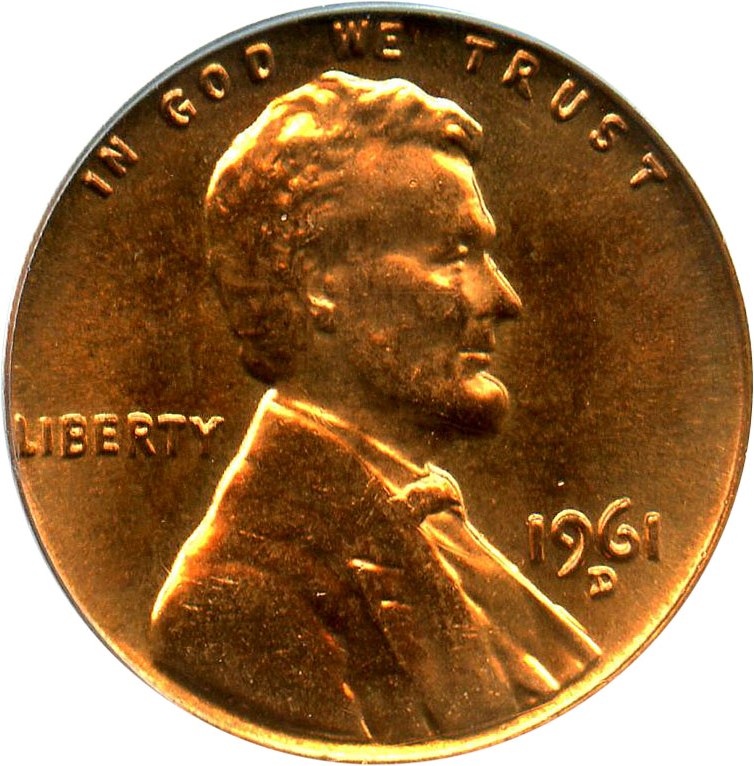 image for: 1961-D 1c PCGS MS66 RD