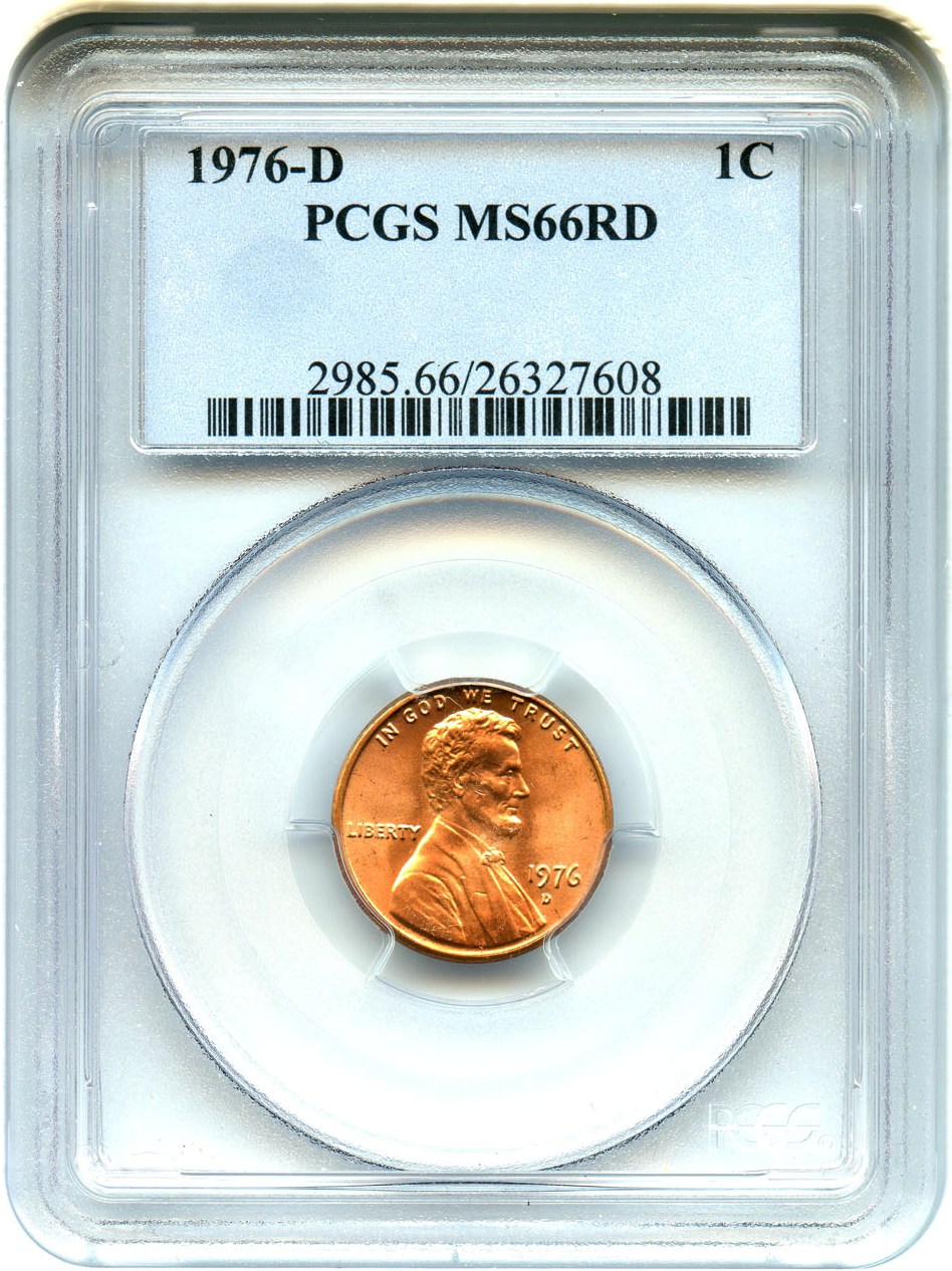 image for: 1976-D 1c PCGS MS66 RD