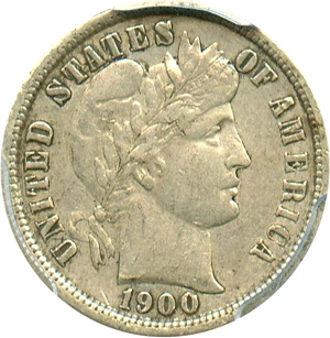 image for: 1900-S 10c PCGS XF45