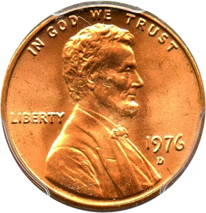 image for: 1976-D 1c PCGS MS66 RD