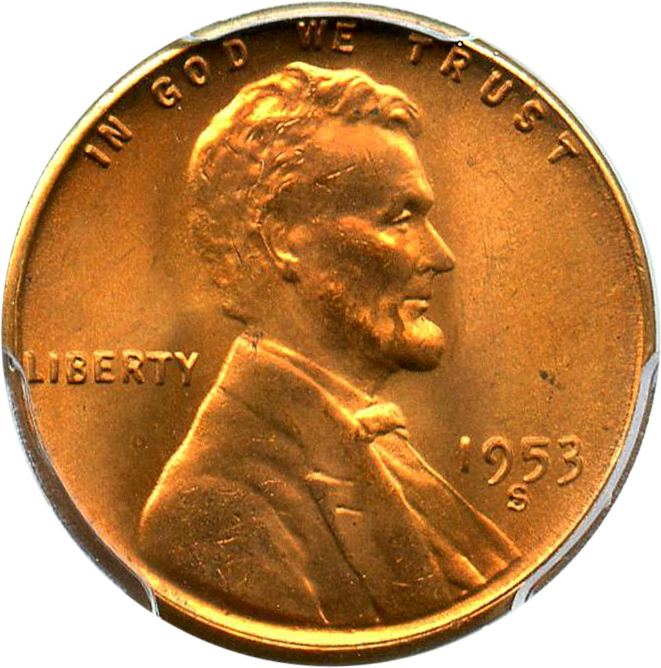 1953 S Lincoln Penny Wheat Reverse RD Coin Pricing Guide | The