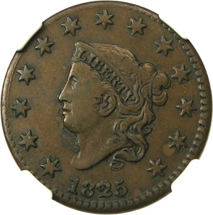 image for: 1825 1c NGC VF30 BN