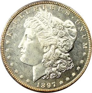 image for: 1897 $1 PCGS MS64 PL