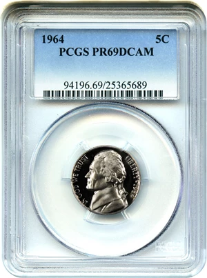 image for: 1964 5c PCGS Proof 69 DCAM