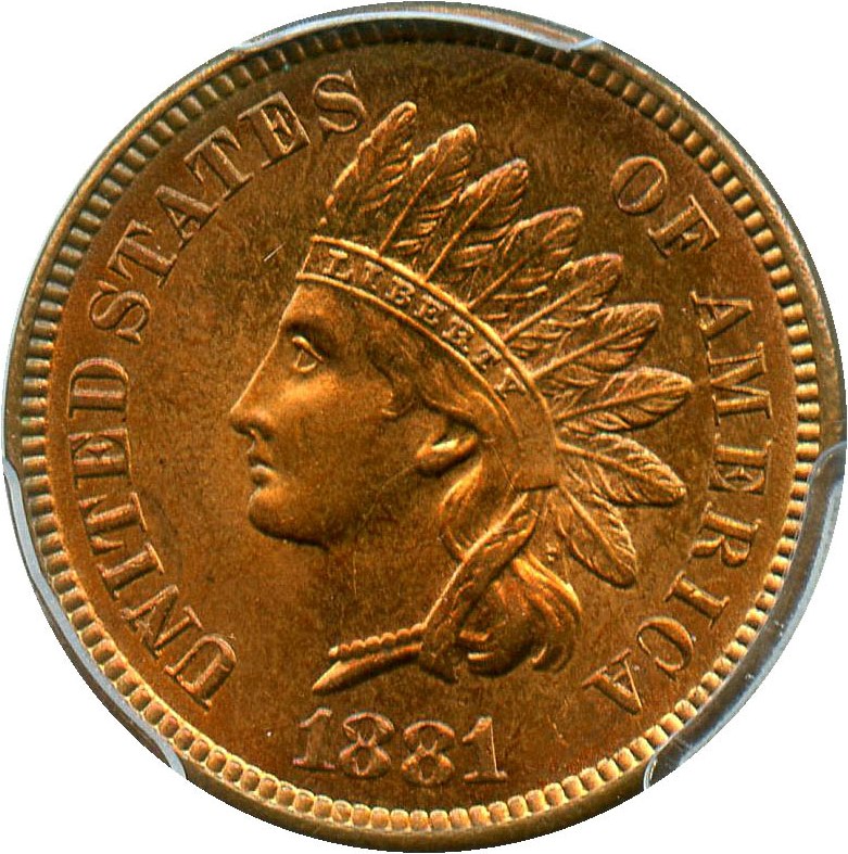 image for: 1881 1c PCGS MS65 RD