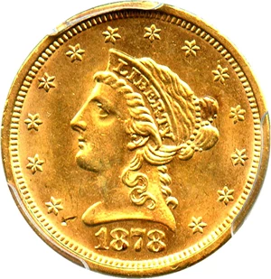 image for: 1878-S $2 1/2 PCGS MS63