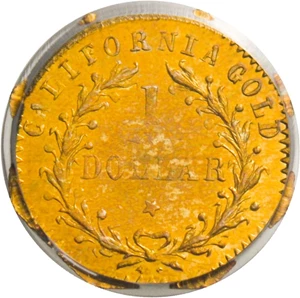 image for: Cal Gold: 1875 Cal. Gold $1 PCGS AU58 (BG-1127) OGH