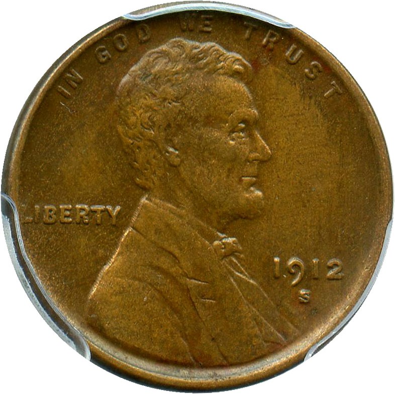 image for: 1912-S 1c PCGS AU53
