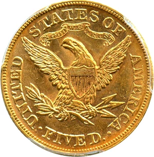 image for: 1878 $5 PCGS MS62 - Lightly Prooflike Surfaces