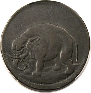 image for: Elephant LONDON 1/2 P PCGS XF45 (Thick Planchet)