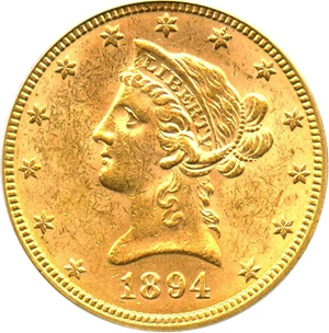 image for: 1894 $10 PCGS MS61 - No Reserve!