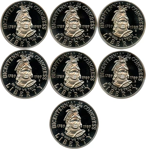 image for: Investor Lot: 1989-S Congress 50c PCGS Proof 69 DCAM (7 Coins) - No Reserve!