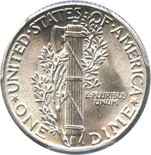 image for: 1931 10c PCGS MS65 - Partial Bands