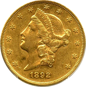 image for: 1892-S $20 PCGS AU53 - No Reserve!