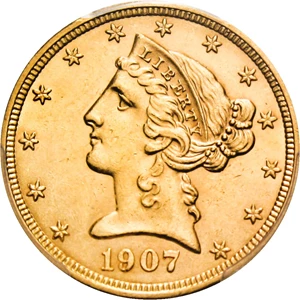 image for: 1907-D $5 PCGS MS62