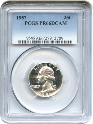 image for: 1957 25c PCGS Proof 66 DCAM
