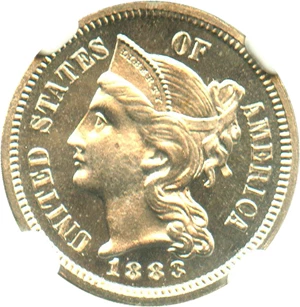 image for: 1883 3cN NGC/CAC Proof 66 CAM