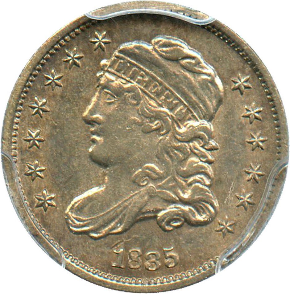 image for: 1835 H10c PCGS AU53 (LM-10, Small Date, Small 5C) - No Reserve!
