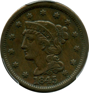 image for: 1845 1c PCGS XF40 (Newcomb 10)