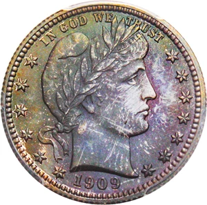 image for: 1909 25c PCGS/CAC Proof 67 - Colorful Toning - No Reserve!