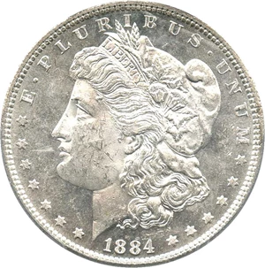 image for: 1884 $1 PCGS MS62 PL
