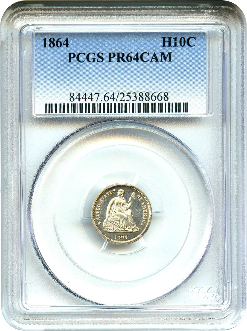 image for: 1864 H10C PCGS Proof 64 CAM
