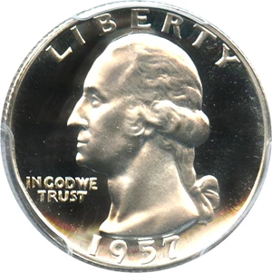 image for: 1957 25c PCGS Proof 66 DCAM