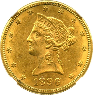 image for: 1896-S $10 NGC MS61