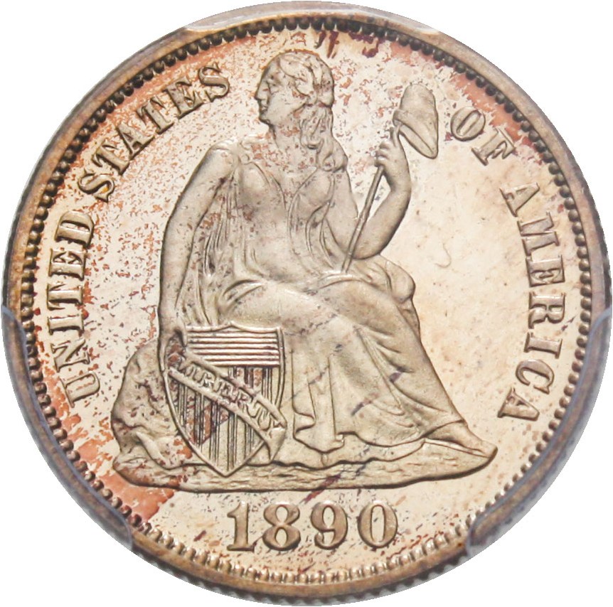 image for: 1890 10c PCGS Proof 65 CAM