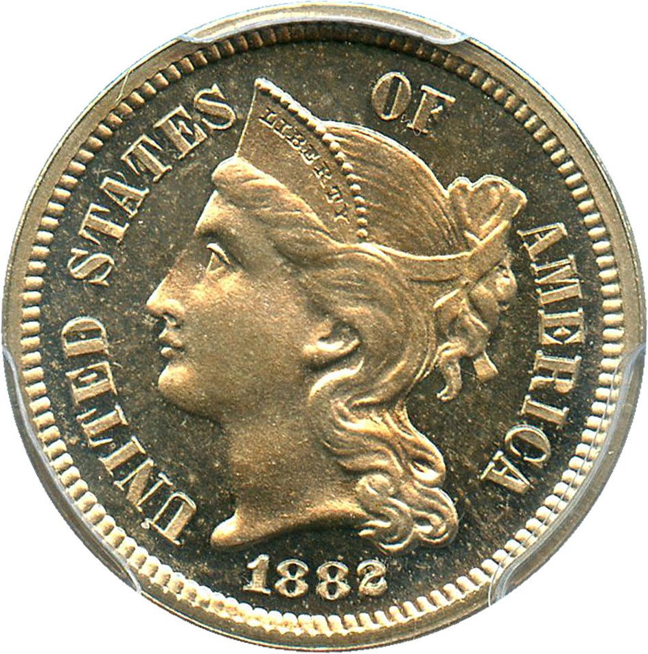 image for: 1882 3cN PCGS/CAC Proof 65 CAM