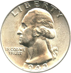 image for: 1943-S 25c PCGS MS66
