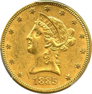 image for: 1885 $10 PCGS AU53 - No Reserve!