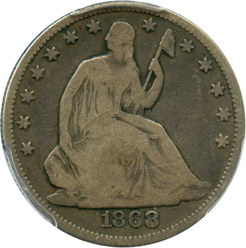 image for: 1868 50c PCGS VG-8