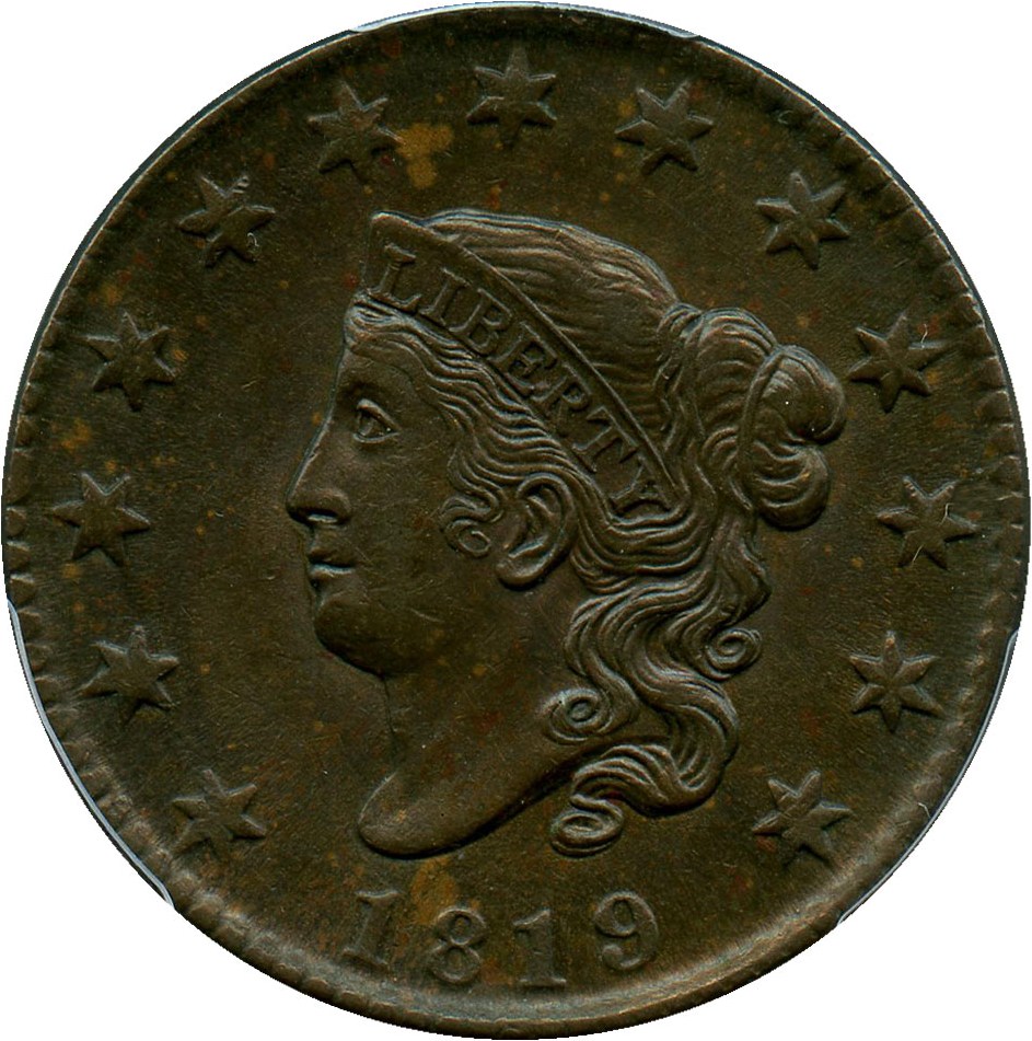 image for: 1819 1c PCGS AU55 (Small Date)