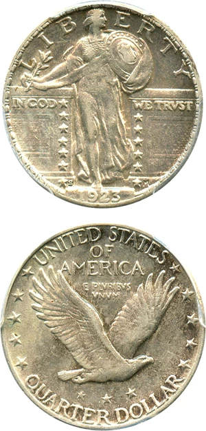 image for: 1923-S 25c PCGS Genuine XF Details, Cleaning
