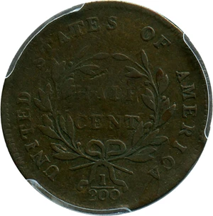image for: 1797 1/2c PCGS F15 (1 Above 1)