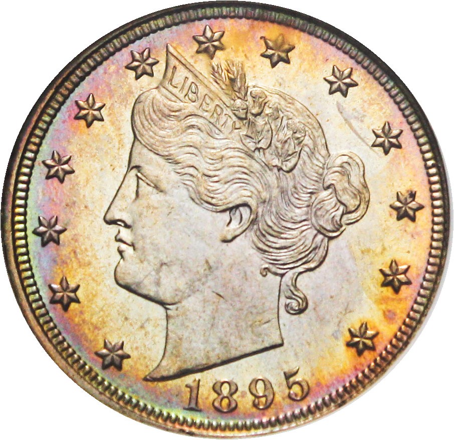 image for: 1895 5c NGC Proof 64 - Colorful Toning - No Reserve!