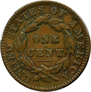 image for: 1834 1c PCGS XF40 (Small 8, Large Stars, Medium Letters)