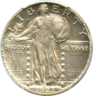 image for: 1923-S 25c PCGS Genuine XF Details, Cleaning