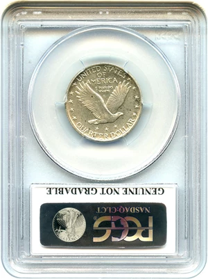 image for: 1924 25c PCGS Genuine AU Details, Cleaning