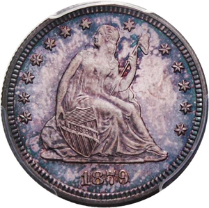 image for: 1879 25c PCGS MS66 - Colorful Toning - No Reserve!