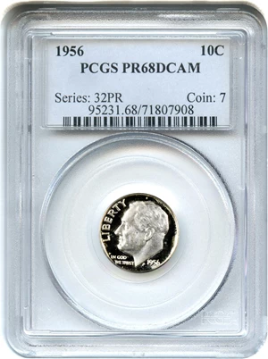image for: 1956 10c PCGS Proof 68 DCAM - Registry Quality Gem Proof