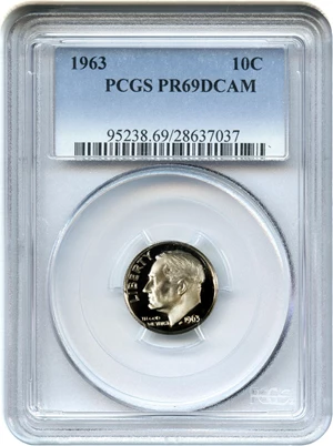 image for: 1963 10c PCGS Proof 69 DCAM