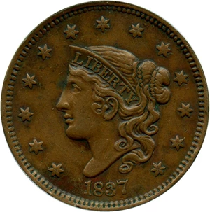 image for: 1837 1c PCGS XF45 (Medium Letters)