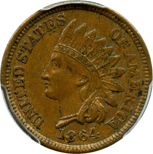 image for: 1864 1c PCGS AU58 (Bronze)