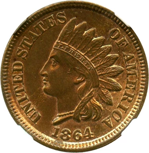 image for: 1864 1c NGC/CAC MS63 RB (Bronze)