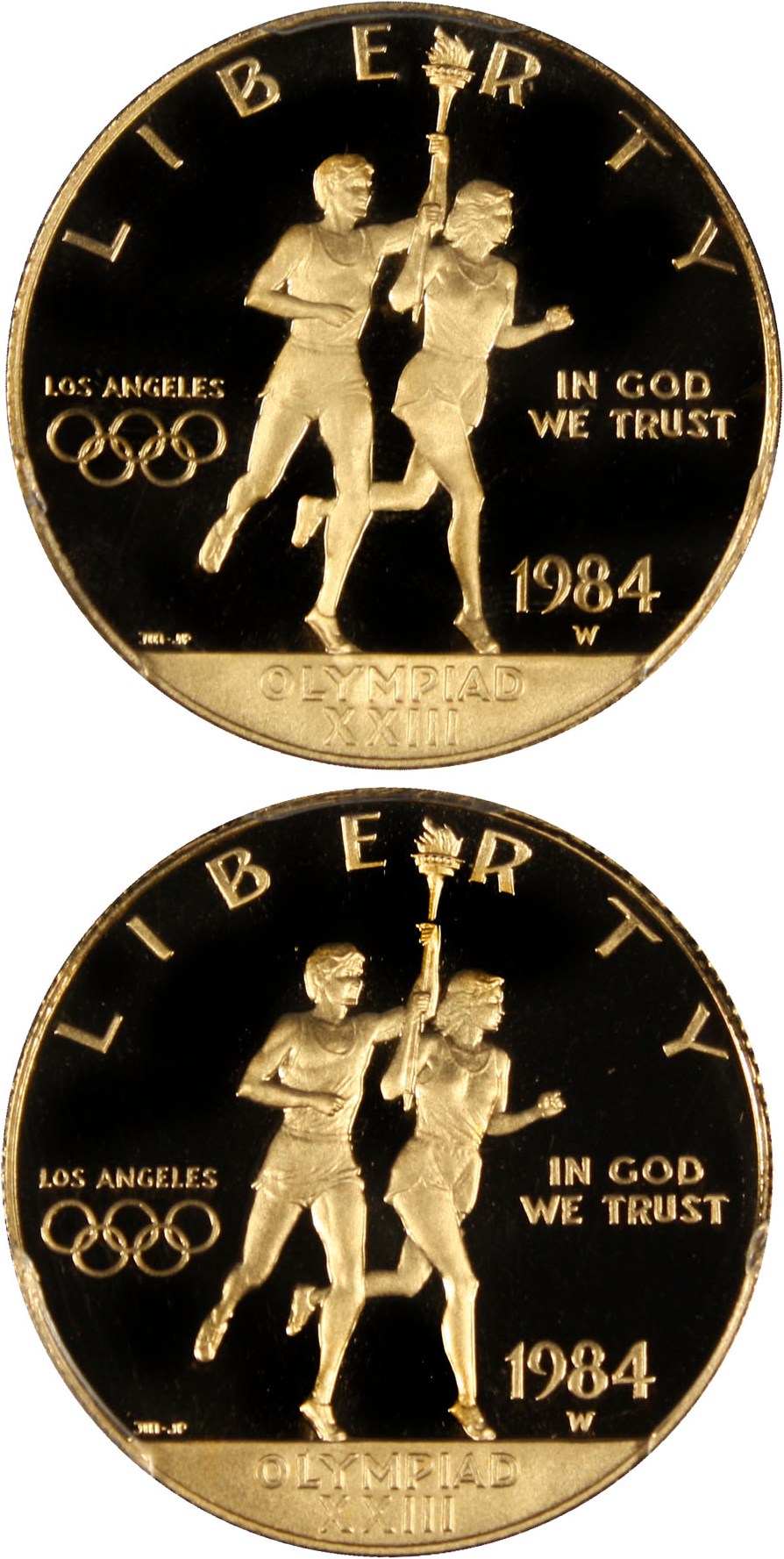 image for: Investor Lot: 1984-W Olympic $10 PCGS Proof 69 DCAM (2 Coins) - No Reserve!