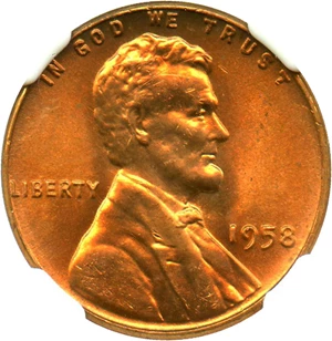 image for: 1958 1c NGC MS67 RD