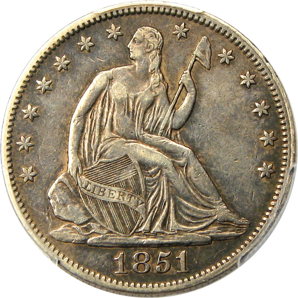 image for: 1851 50c PCGS XF40